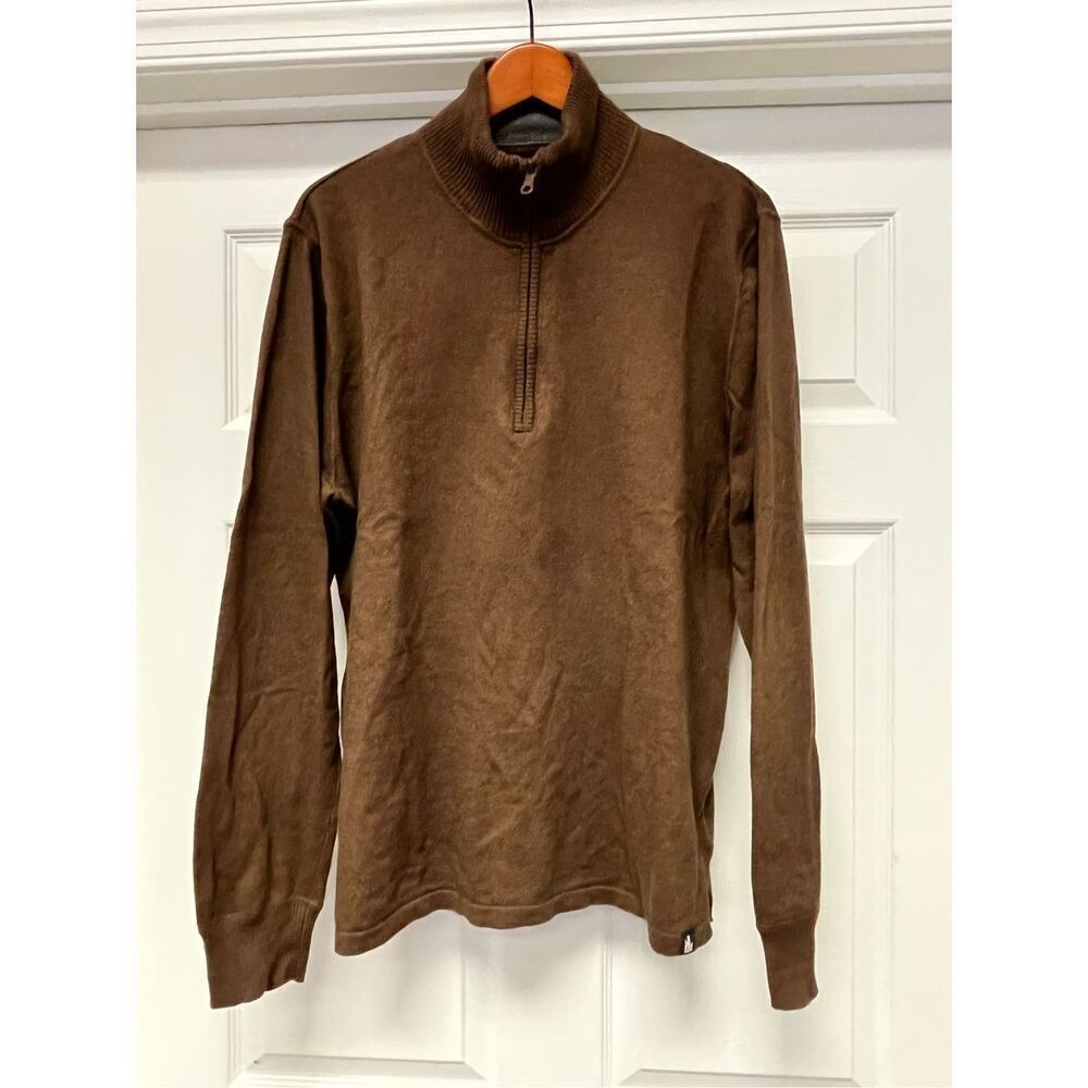 The North Face Men’s Brown Wool Blend Quarter Zip Sweater Sz M NWOT